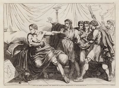 Suicide of Cato the Younger, 46 BC (etching)
