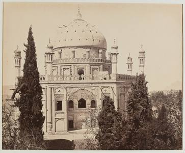 Ahmed Shahs Tomb, from Khirka Sharif, 1880 (b/w photo)