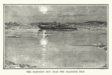 The midnight sun near the Magnetic Pole (litho)