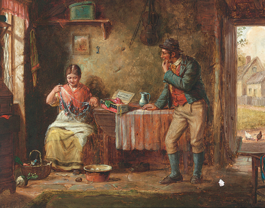 The Lace Maker (oil on canvas)