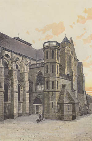 Aigueperse, Eglise, Facade S (colour photo)