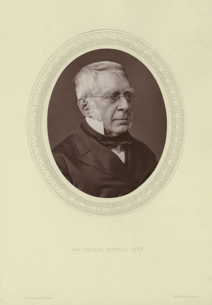 Portrait of Sir George Biddell Airy (b/w photo)