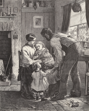 The sick child (engraving)