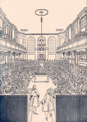 House of Commons in London, 1742 - interior