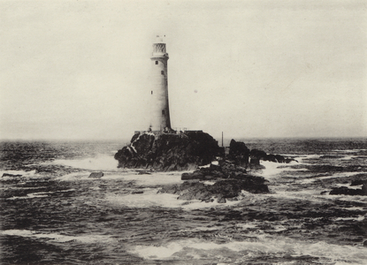 Longships Lighthouse (b/w photo)