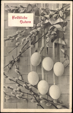 Congratulations Easter, Easter eggs on willow bibs