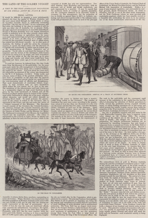 The Land of the Golden Nugget, a Visit to the West Australian Gold-Fields (engraving)