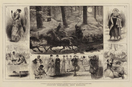 Country Sleighing, New England (engraving)