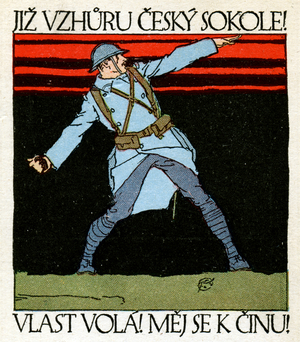 Arise Czech Falcons, The country call!  c.1930-40 (poster)