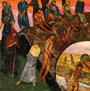 The Baptism, 1968 (oil on board)
