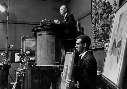 Europe, England, London, Sotheby'S Auction of Paintings At, 1970 (b/w photo)