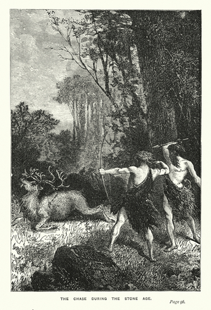 The Chase during the Stone Age (engraving)