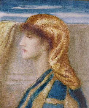 The Golden Headdress, 1885 (pencil and w/c on paper)
