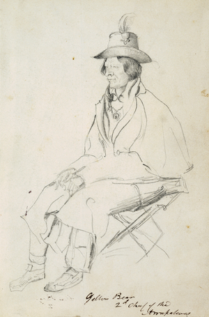 Yellow Bear, second chief of Arrapahoes, 1869-71 (pencil on paper)