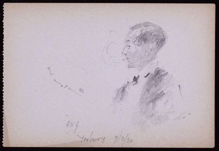 Portrait of FR Yerbury, 1930 (pencil on paper)