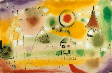 Winter day shortly before noon, 1922 (oil on paper on cardboard)