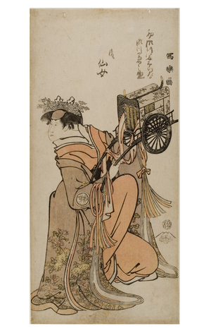 Kabuki actor Segwa Kikunojo III in female role (onnagata), c.1794-1795 (woodblock on paper)