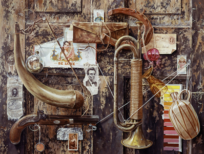 Still Life With Portraits (oil on canvas)
