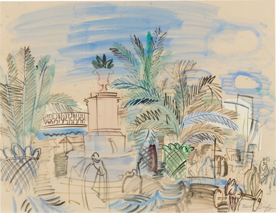 Market in Tlemcen, 1926 (watercolour)