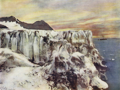 Spitzbergen, A View of the Rocky Coast (colour litho)