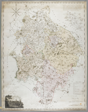 A Map of Warwickshire, 1787.