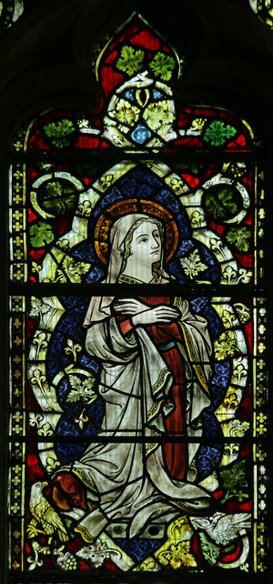 The Virgin Mary on the Tree of Jesse (stained glass)