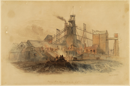 Percy Pit, Percy Main Colliery (w/c on paper)
