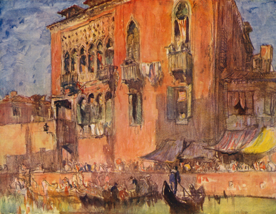 Venice: Palazzo (colour litho)