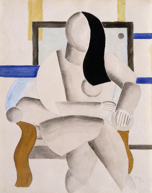 Femme Assise, 1921 (watercolour and pencil on paper)