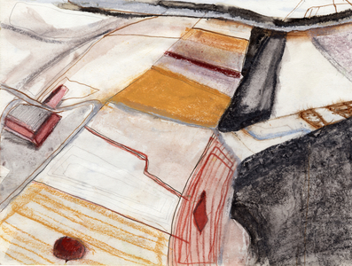From Above 1, 1990 (chalk & w/c on paper)