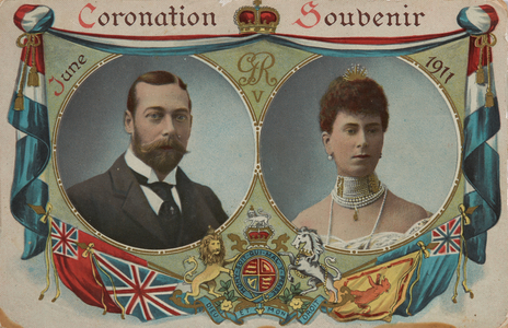 Coronation souvenir, King George V, 1911 (postcard)