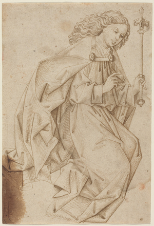 The Angel of the Annunciation, 1480s (pen and ink)