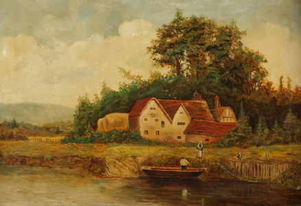 A Worcestershire Mill, 1897 (oil on canvas)
