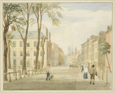 Mansion House, Queen Square (pencil & watercolour on paper)