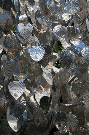 Thailand: A silver Bo Tree at Wat Lok Moli, Chiang Mai