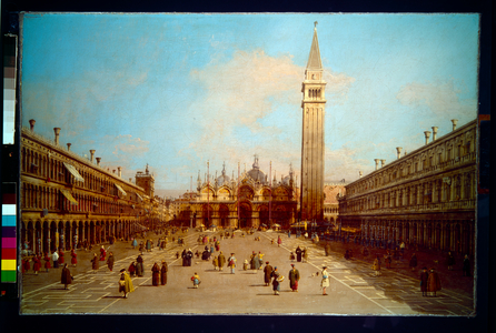 Piazza San Marco looking towards the Basilica di San Marco, 18th century (oil on canvas)
