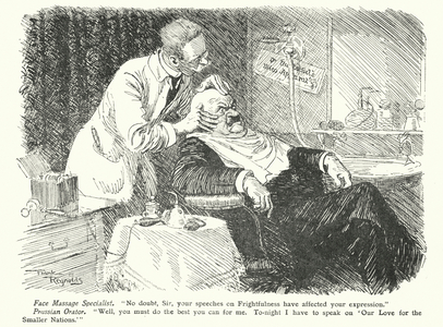 Cartoon by Frank Reynolds (colour litho)