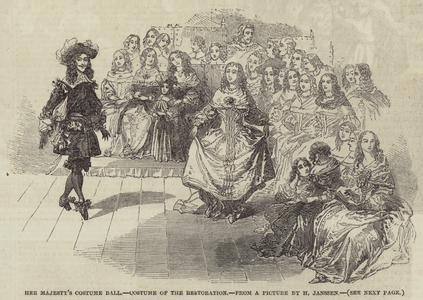 Her Majesty's Costume Ball, Costume of the Restoration (engraving)