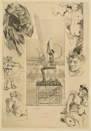 The Lyre (also known as The Big Lyre), 1887 (drypoint print)
