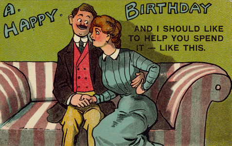 A Happy Birthday (colour litho)