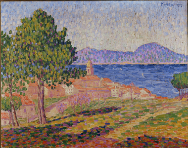 View of St. Tropez from the citadel (oil on canvas)