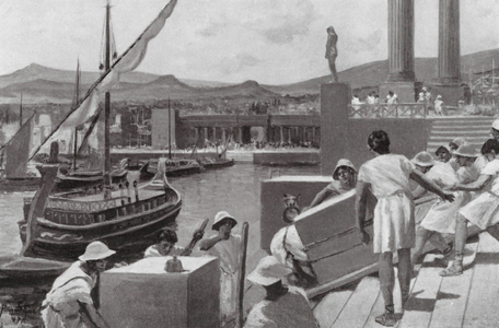 The Fortification of the Piraeus, BC 477 (litho)