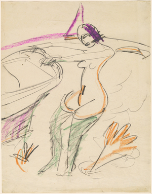 Bather, 1912-1913 (coloured chalks on paper)