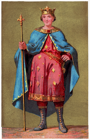 King Louis II, the Stammerer, ca 1900 (illustration)
