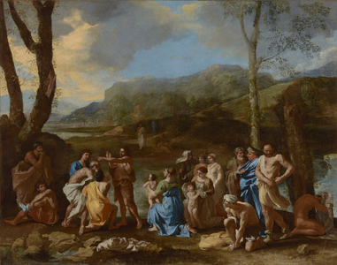 Saint John Baptizing in the River Jordan, c.1630 (oil on canvas)