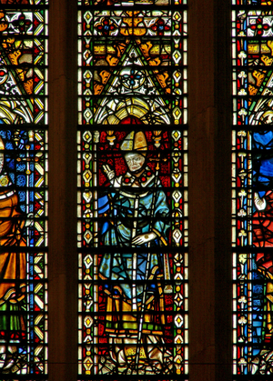 Window Ww depicting an Archbishop (stained glass)