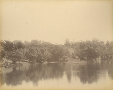 Lake in the Public Gardens, no.2, Album of South Indian Views, c.1900 (b/w photo)