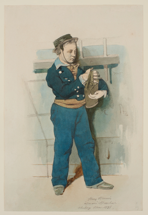 Young Midshipman, 1838 (w/c and graphite on paper)