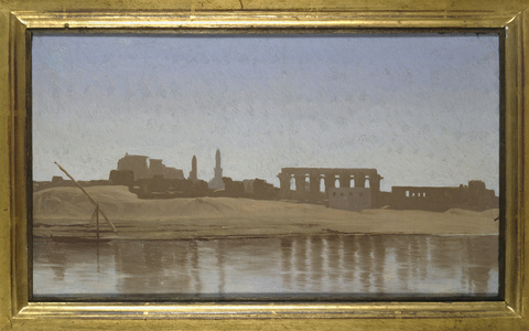 View of the Nile at Luxor, 1857 (oil on canvas laid on board)
