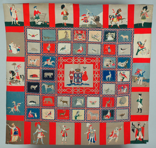 Inlaid Patchwork Hanging, c.1835 (wool & silk)